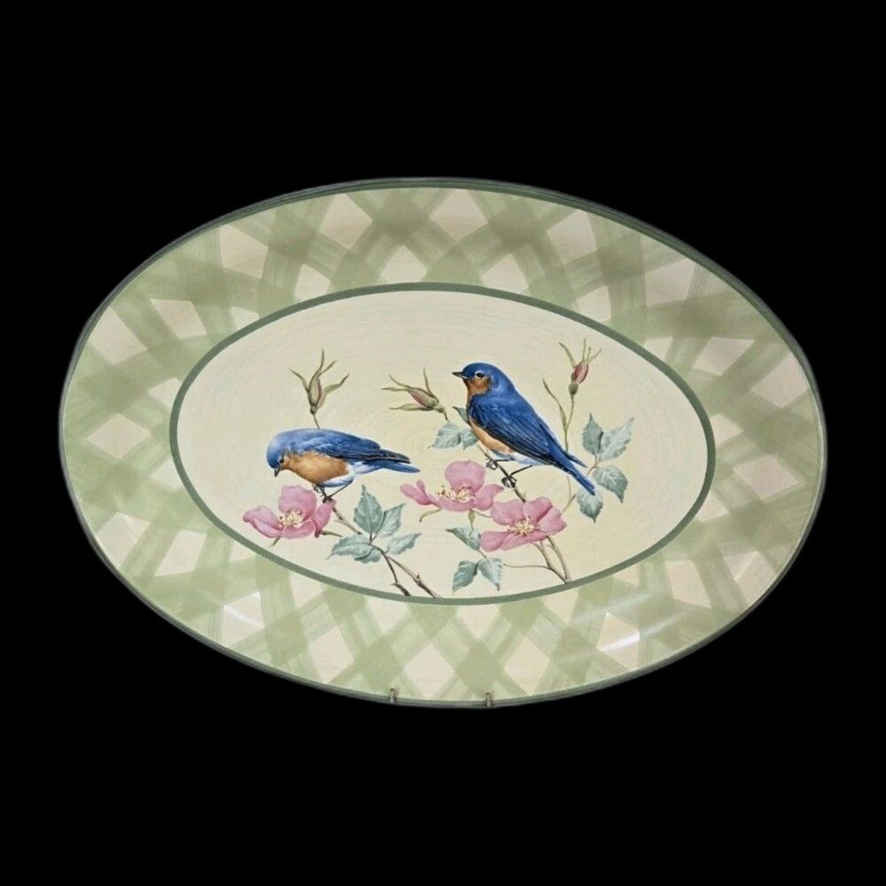 Lenox Summer Greetings 16 1/2" Oval Serving Platter Catherine McClung